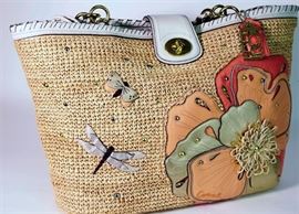 Lot 51. Coach Hampton's Weekend Straw Bag