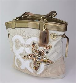 Lot 66. Coach Canvas Starfish Bag