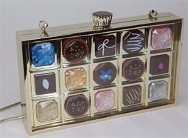 Lot 21. Kate Spade Creme de la Creme Chocolate Box Clutch
