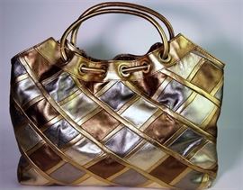 Lot 84. Michael Kors Metallic Patchwork Tote