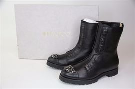 Lot 31. Jimmy Choo Hatcher Grainy Leather Boots