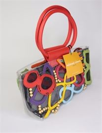 Lot 13. Michael Simon Plastic and Leather Handbag