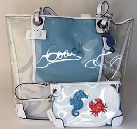 Lot 89. Coach North/South Clear Beach Tote