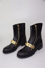 Lot 23. Alexander McQueen Leather Biker Boots