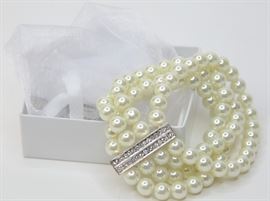 Lot 136. Faux Pearl Cuff Bracelet