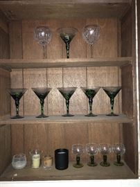 Hand painted glasses (middle row)