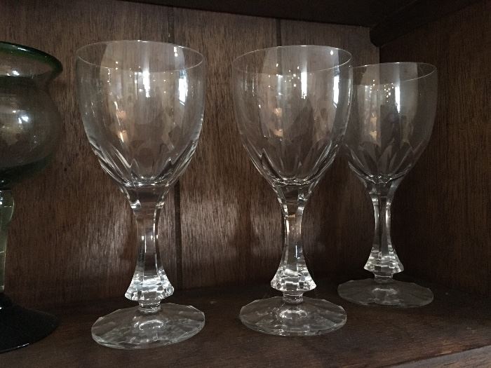3 Baccarat wine glasses