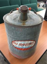 Old Ironsides vintage kerosene can