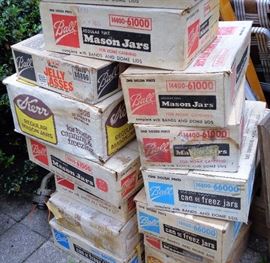 Mason Jars in Boxes