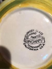 "Gingham" Pattern Vernon Ware