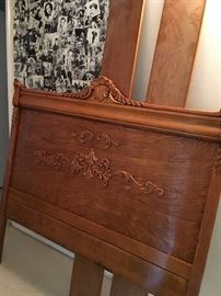 Traditional wooden headboard