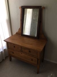 Antique washstand with mirror