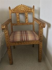Gilded Gold Peacock Chair. 