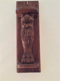 Wood Carved Candle Stand. 