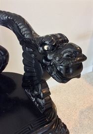 Chinese Rosewood Chair with Dragon arms. 