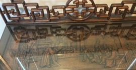 Asian Carved Dry Bar. 