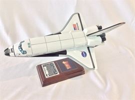 1/100 Scale Model of NASA Space Shuttle Atlantis OV-104. Limited Edition of 135. Signed by STS-135 Commander Chris Ferguson. 