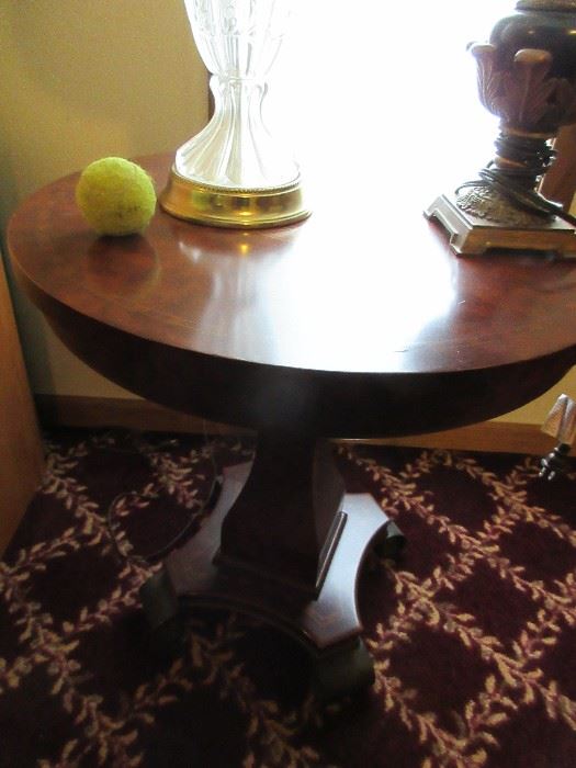 Newer pedestal side table