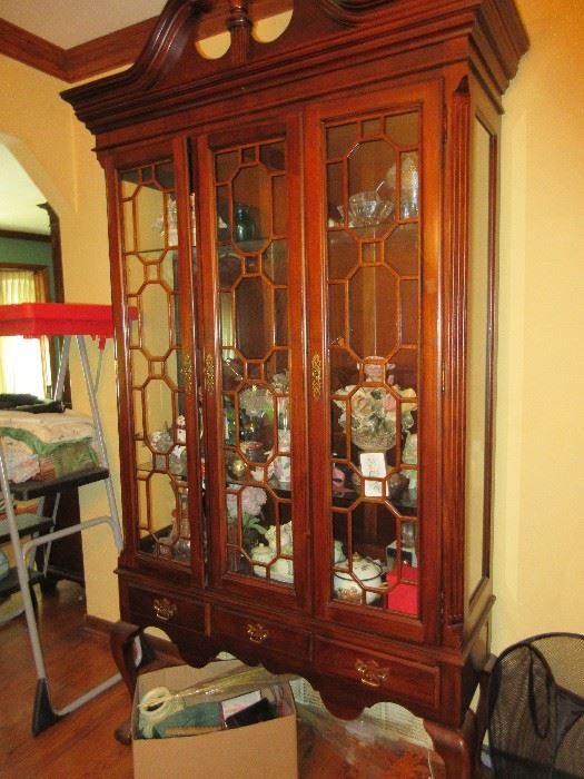 Beautiful display cabinet filled with treasures