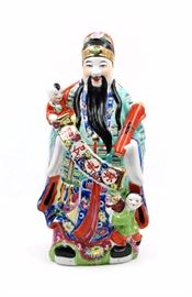 PORCELAIN WUCAI GOD OF FORTUNE
