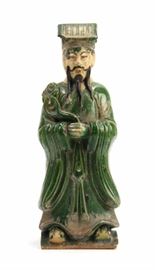 GREEN GLAZED SCHOLAR

