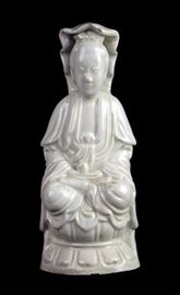 WHITE GLAZED GUANYIN
