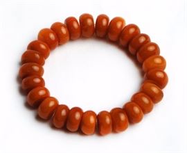 AMBER DISK BEAD BRACELET
