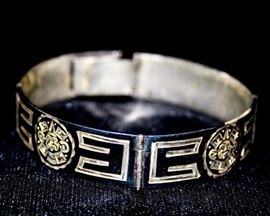 Sterling Silver Bracelet: 925 Sterling Mexico; 24g 
