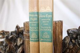 Jane Eyre & Withering Heights by Charlotte & Emily Bronte, Set of 2, 1st Edition Hardcover 1943: Illustrated with wood engravings by Fritz Eichenberg. Books are in good condition commensurate with age.