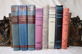 Eight Lloyd C. Douglass Hardcover Novels: The American author published works in the first half of the twentieth century. The novels in this lot include: White Banners (1936); Disputed Passage; two copies of Invitation to Live (1940); Time to Remember (1951) with original dust cover; Magnificent Obsession; Green Light; The Robe. Titles with dates included are first edition publications. All books are all in fair condition. Bookends shown in pictures are not included.	