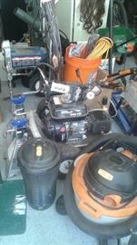 pressure washer, shop vac, bug zapper