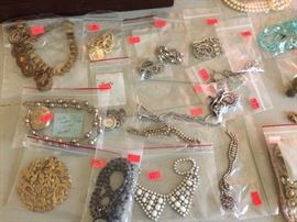 Part of the large selection of vintage costume jewelry.