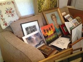 More artwork! Sofa bed.