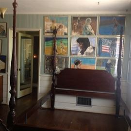 Contemporary four poster bed...excellent condition