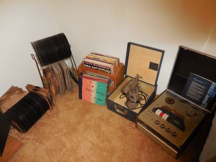 Vintage Mid Century Audio Equip.Record Stands. 