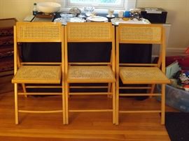 Cane Folding Chairs