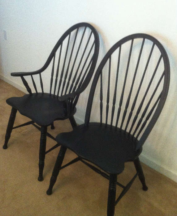 Windsor Chairs - 4 side, 2 with arms