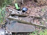 antique wheel barrow