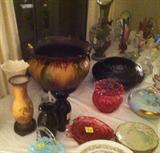 pottery and glassware