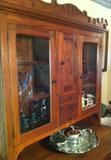 Hoosier Type Oak Kitchen Cupboard