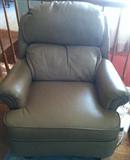 Leather chair with ottoman