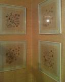 dried florals framed