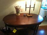 Vintage oval writing desk