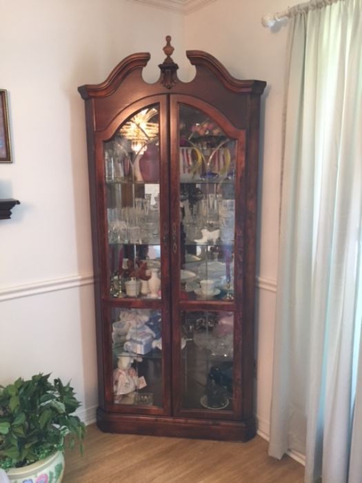 Corner curio cabinet 