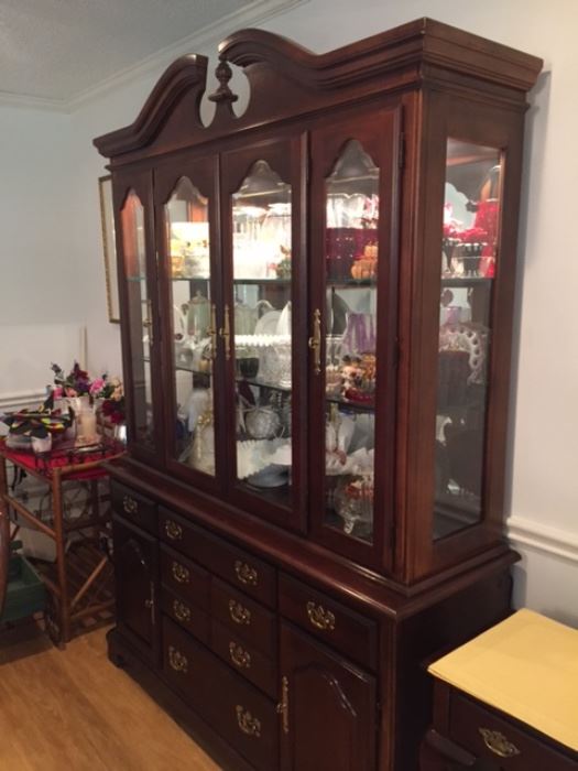 Chippendale style mahogany china cabinet 