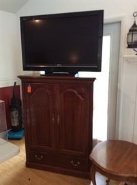 Solid wood cabinet & 46" Brava Sony TV