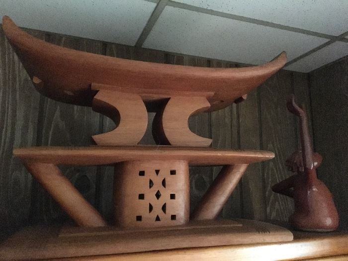 African wood seat