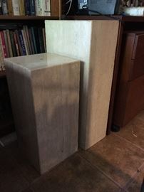 3 marble stands, bases