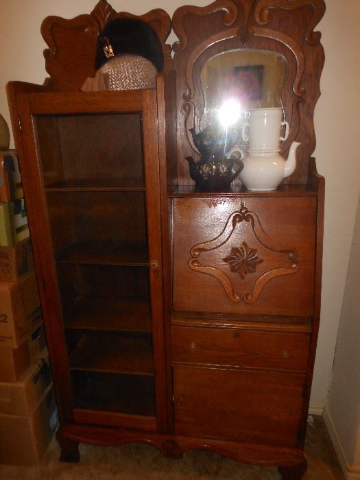 Antique drop front secretary/bookcase