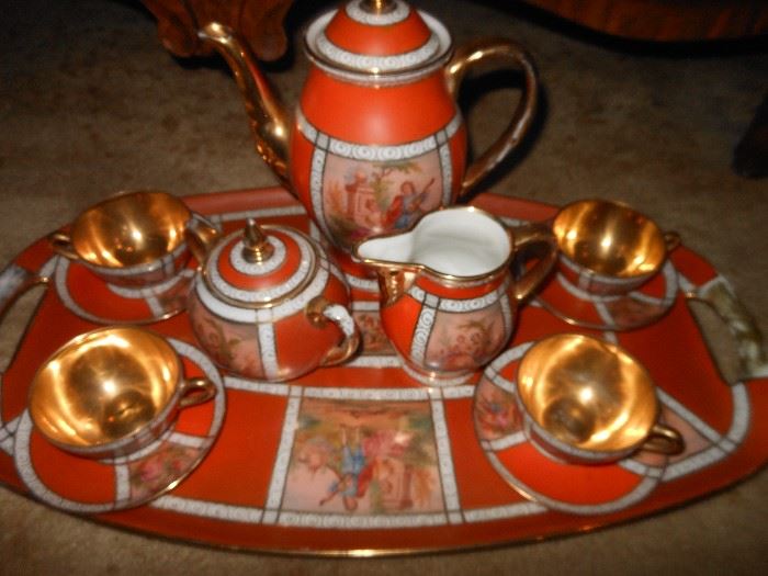 Antique Czech tea service